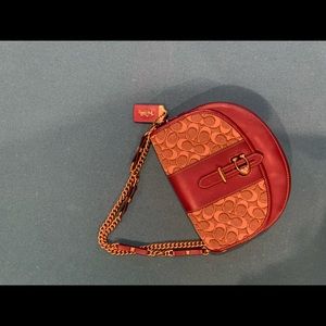Coach jacquard print crossbody bag with chain